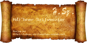 Hübner Szilveszter névjegykártya