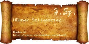 Hübner Szilveszter névjegykártya